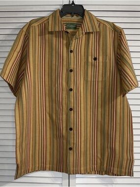 Tommy Bahama Shirt Men's Size Medium Short Sleeve Multi Color Hawaiian